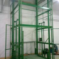 升降貨梯安裝示意圖。加護欄加攔網